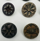 Antique Victorian Steel Cut  Metal Button Wonderful Designs Lot Of 16