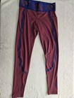 Adidas Primegreen Women   s Leggings Medium Burgundy Blue Compression Athletic