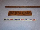 Antique Original Drink Pepsi Cola 11 5  X3  Metal Soda Sign Chas W Shonk Chicago