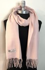 New Winter Warm 100  Cashmere Scarf Made In England Soft Solid Light Pink