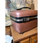 Vintage American Tourister Train Case Mauve Pink Mirror Keys Retro Luggage
