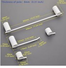 4 Piece Towel Bar Set Bath Accessories Bathroom Hardware- White
