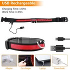 Rechargeable Usb Led Pet Dog Glow Collar Night Safety Adjustable Flash Light-up
