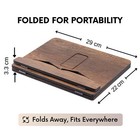 Wooden Book Stand For Kitchen Reading And Cookbook Holder Walnut Finish