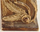 Antique Wood Corbel Shelf Carved Feather Designs  2 Victorian Scroll Work