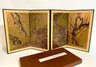 Korin Ogata  Red   White Plum Blossoms  Larger 2-panel Byobu Screens 14  X 15 