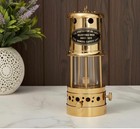Vintage Brass Coal Miner Safety Lamp Oil Lantern Hanging Wall Bracket Decor