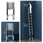 Telescoping Ladder Folding Stainless Steel Extension Multi-function For Homework