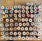 Lot Of 84 Wooden Spools Of Vintage Thread Read