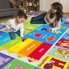 Kids Rugs For Playroom  Abc Carpet Educational Floor Play Mat For Kids  Presc   
