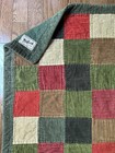 Vintage Woolrich Patchwork Corduroy Quilted Blanket  Quilt 64 X 84 Fall