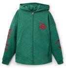 Walt Disney World Logo Zip Hoodie Green With Plaid Christmas Adult Size L Nwt