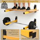 Lumber Storage Rack Heavy Duty Wall Mount Storage Shelves Sturdy Garage Shelv   