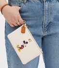 Coach Disney X Mickey Mouse Regenerative Leather Essential Small Wristlet -cq782