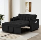Convertible Loveseat Sleeper For Living Room  Modern Upholstered Futon Sofa Bed