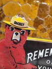 Vintage Smokey Bear Porcelain Sign Old Us Forest Service National Park Fires Usa