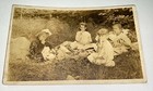 Rare Antique Vintage American Children  Outdoor Picnic Real Photo Postcard  Rppc