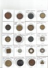 Large Lot Of 57 Vintage 1800s Sweden Transportation Tokens 