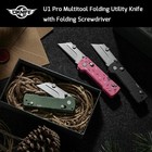 Oknife U1 Pro Multitool Folding Utility Knife With Folding Screwdriver Rail Lock
