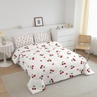 Feelyou Kids Red Cherry Bedding Set Twin Size  Cherry Pattern Comforter Set B   