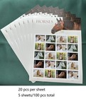 2024 Usps Horses Forever Stamps Scott 5891   5895  Lot Of 5 Panes Total 100 Stamps
