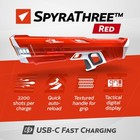 Spyra Electric Water Blaster Outdoor Squirt Gun For Pool Games  Spyrathree  Red