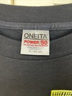 Vintage 90   s New York Skyline Twin Towers Black   Gold Tee Shirt Size Xl