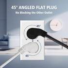 3ft Heavy Duty Extension Cord  1875w 15a Flat Plug 3-prong Power Cable  White