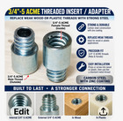 2 Pc - -acme Threads To Acme Threads Adapter