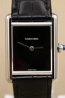 Open Date Cartier Tank Must Large Black Dial Complete