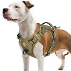 Tactical Dog Harness No Pull Adjustable Molle Vest Reflective Medium Large Usa 