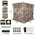 Hunting Blind 270 360 Degree See Through Ground Blind 2 3 Person Pop Up Deer Bli