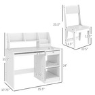 Kids Study Desk And Chair Set For 5-8 Year Writing Table Hutch Storage Cabinet