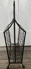 Black 2 Slot Metal Magazine Holder Office Lobby Reading Material Storage 15x22