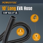 Powertec 70347 10 Ft  Dust Collection Hose Kit With 5 Fittings For Woodworking
