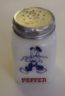 Vintage Hazel Atlas Milk Glass Dutch Boy Pepper Shaker Red White Blue 3  Tall