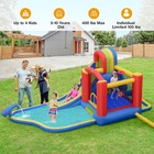 Inflatable Kids Bounce House With Water Slide  Splash Pool   Climbing Wall