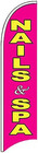 Nails Spa - Windless Swooper Flag Feather Banner Sign 2 5x11 5 Ft Tall  flag    