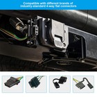4-pin Trailer Wiring Harness Mounting Bracket Steel 2-piece For 4-way Flat Plugs