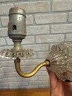 Vintage Glass   Brass Wall Sconce Lamp Fixture Art Deco Design Restorers Project