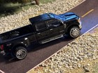 1 64 Greenlight 2018 Ford F-350 King Ranch Black Metallic Dually Custom