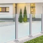 304 Stainless Steel Mid Post Glass Railing Post  Balustrade For Balcony Stairs
