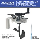 Paint Can Mixing Lid   Pouring Spout  1 Quart Size  Stirring Mix Blade  Storing