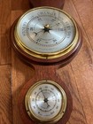 Antique F  Stoppani English Banjo Barometer   Thermometer Wall Weather Station