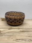 Vtg Handwooven Round Basket Cherokee Style Handmade In Usa