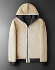 Men Hooded Fleece Fur Hoodie Outwear Winter Warm Sweatshirt Zip Up Coat Jacket