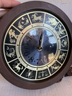 Vintage Spartus Zodiac Wall Clock Astrology Horoscope 1970s Made In Usa Tested
