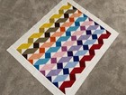 Twirling Ribbons  Lap Or Baby Quilt Top - Lots Of Color