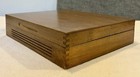 Maple Tone  Wood  Silverware flatware Chest Box  Service 12    Nice Condition