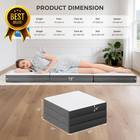 4-inch Tri-fold Memory Foam Mattress Foldable Floor Bed W Washable Cover Single